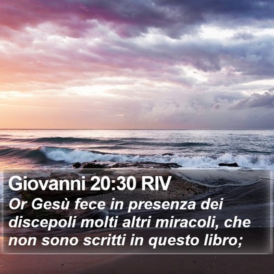 Giovanni 20:30 RIV Bible Verse Image