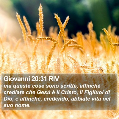 Giovanni 20:31 RIV Bible Verse Image