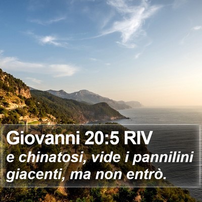 Giovanni 20:5 RIV Bible Verse Image
