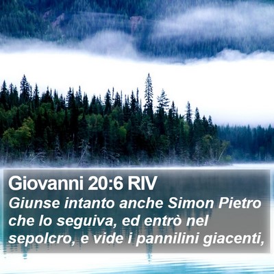 Giovanni 20:6 RIV Bible Verse Image