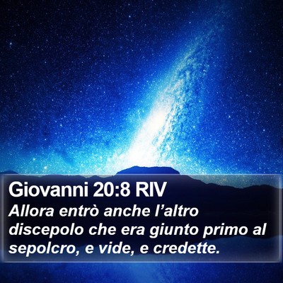 Giovanni 20:8 RIV Bible Verse Image