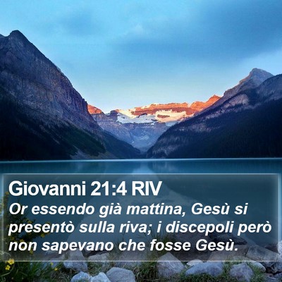 Giovanni 21:4 RIV Bible Verse Image