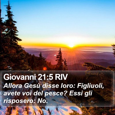 Giovanni 21:5 RIV Bible Verse Image