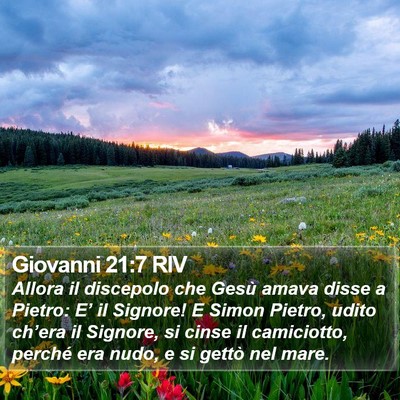 Giovanni 21:7 RIV Bible Verse Image