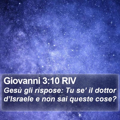 Giovanni 3:10 RIV Bible Verse Image