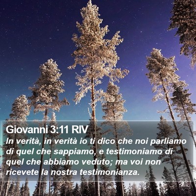 Giovanni 3:11 RIV Bible Verse Image