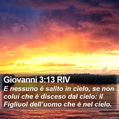 Giovanni 3:13 RIV Bible Verse Image