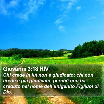 Giovanni 3:18 RIV Bible Verse Image
