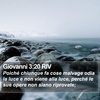 Giovanni 3:20 RIV Bible Verse Image