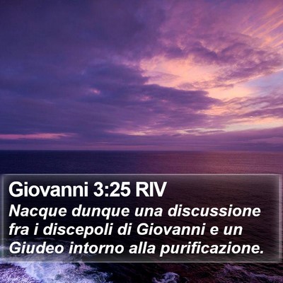 Giovanni 3:25 RIV Bible Verse Image