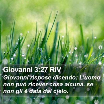 Giovanni 3:27 RIV Bible Verse Image