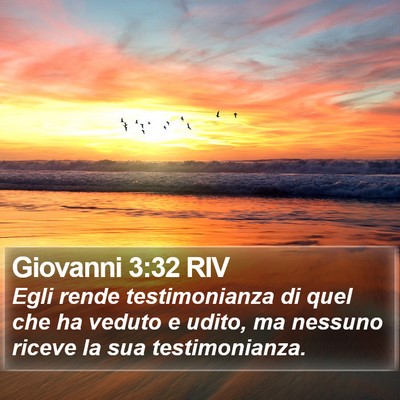 Giovanni 3:32 RIV Bible Verse Image