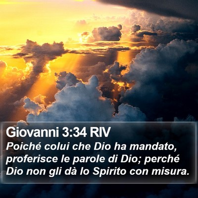 Giovanni 3:34 RIV Bible Verse Image