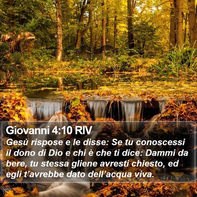 Giovanni 4:10 RIV Bible Verse Image