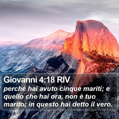 Giovanni 4:18 RIV Bible Verse Image