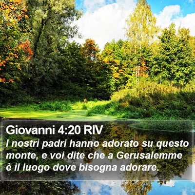Giovanni 4:20 RIV Bible Verse Image