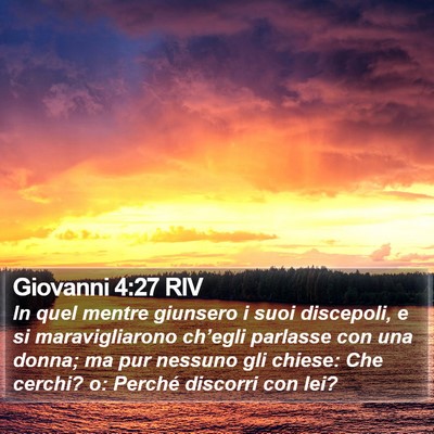Giovanni 4:27 RIV Bible Verse Image