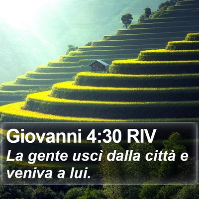 Giovanni 4:30 RIV Bible Verse Image