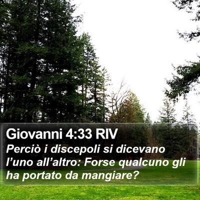 Giovanni 4:33 RIV Bible Verse Image
