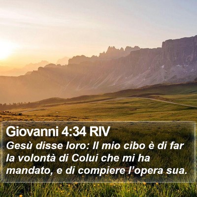 Giovanni 4:34 RIV Bible Verse Image