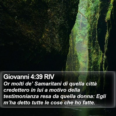 Giovanni 4:39 RIV Bible Verse Image