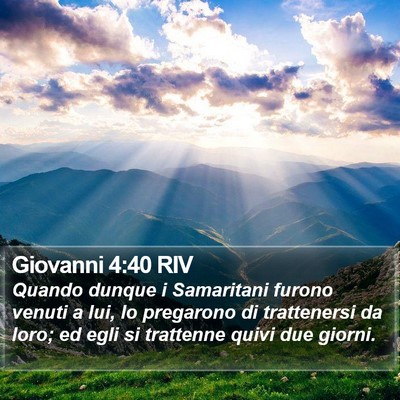 Giovanni 4:40 RIV Bible Verse Image