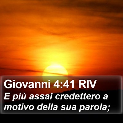 Giovanni 4:41 RIV Bible Verse Image