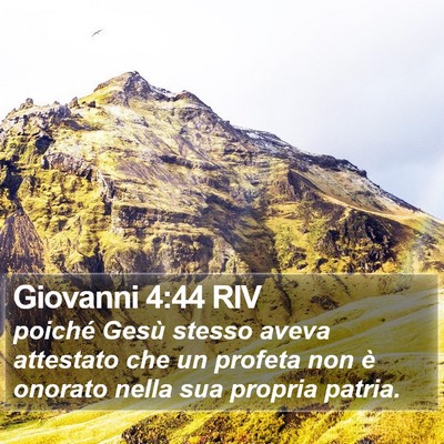 Giovanni 4:44 RIV Bible Verse Image