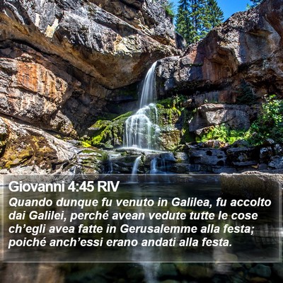 Giovanni 4:45 RIV Bible Verse Image