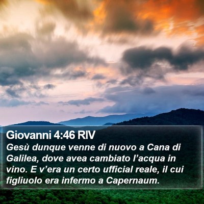 Giovanni 4:46 RIV Bible Verse Image