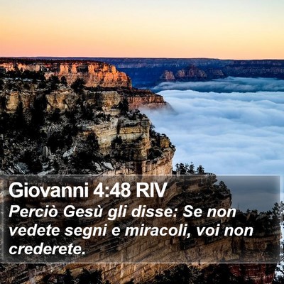 Giovanni 4:48 RIV Bible Verse Image