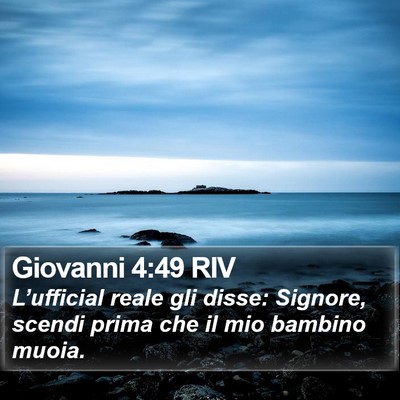 Giovanni 4:49 RIV Bible Verse Image