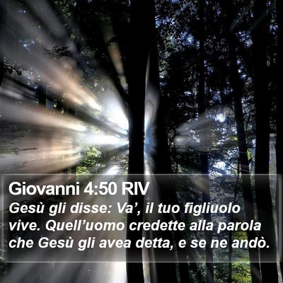 Giovanni 4:50 RIV Bible Verse Image