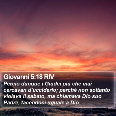 Giovanni 5:18 RIV Bible Verse Image