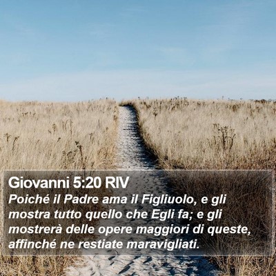 Giovanni 5:20 RIV Bible Verse Image