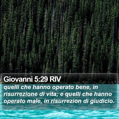 Giovanni 5:29 RIV Bible Verse Image