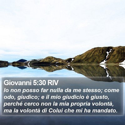 Giovanni 5:30 RIV Bible Verse Image