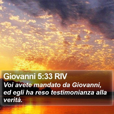 Giovanni 5:33 RIV Bible Verse Image