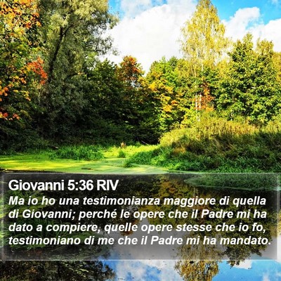 Giovanni 5:36 RIV Bible Verse Image