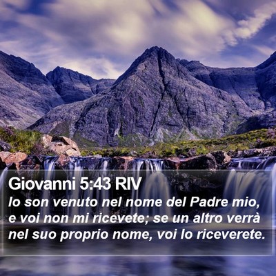 Giovanni 5:43 RIV Bible Verse Image