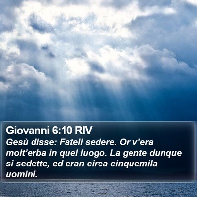 Giovanni 6:10 RIV Bible Verse Image