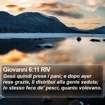 Giovanni 6:11 RIV Bible Verse Image