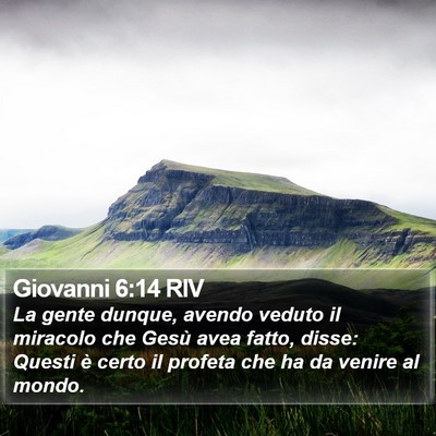 Giovanni 6:14 RIV Bible Verse Image