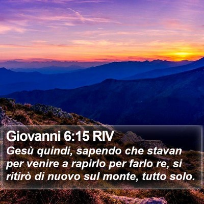 Giovanni 6:15 RIV Bible Verse Image