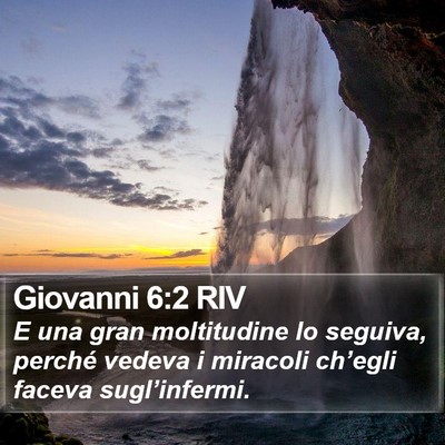 Giovanni 6:2 RIV Bible Verse Image