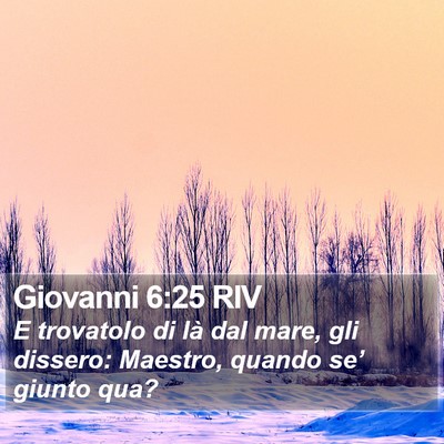 Giovanni 6:25 RIV Bible Verse Image
