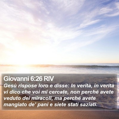 Giovanni 6:26 RIV Bible Verse Image