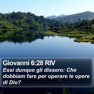 Giovanni 6:28 RIV Bible Verse Image