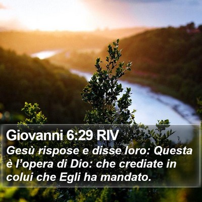 Giovanni 6:29 RIV Bible Verse Image