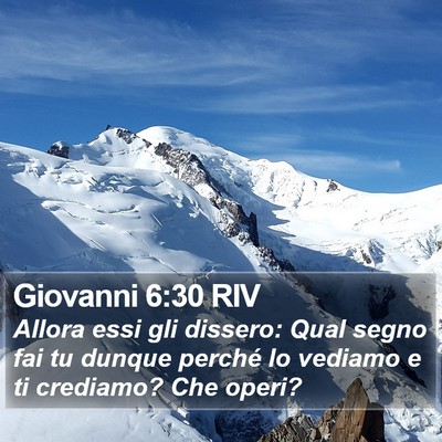 Giovanni 6:30 RIV Bible Verse Image